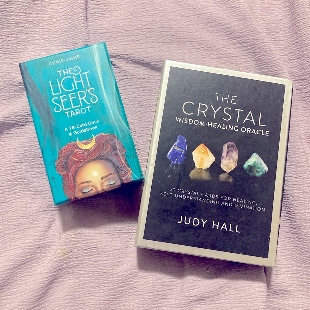 The light seer’s tarot deck and the crystal wisdom healing oracle deck tarot